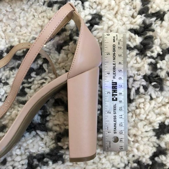 Nude Chunky Heels - Picture 2 of 5
